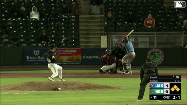 Jared Serna singles on a ground ball to right fielder Johnathan Rodríguez. Jacob Berry scores. Jesús Bastidas to 3rd. Matthew Etzel to 2nd.