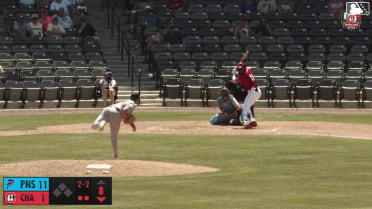 Jay Allen II homers (7) on a fly ball to left field.