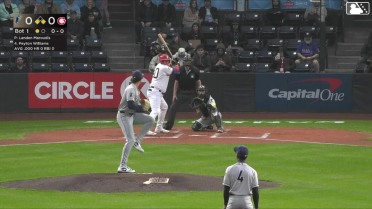 Peyton Williams out on a sacrifice fly to center fielder Anthony Scull. Carter Cunningham scores.