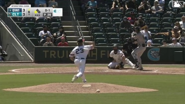 Tristin English out on a sacrifice fly to center fielder Rikuu Nishida. Brett Wisely scores.