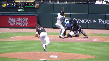 Xavier Isaac homers (6) on a fly ball to center field.