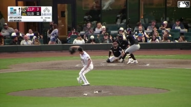 Jose Miranda homers (5) on a fly ball to left center field.