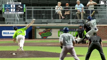 John Garcia singles on a sharp line drive to center fielder Paxton Kling. Nehomar Ochoa Jr. scores. Kyle Walker to 3rd. John Garcia to 2nd. Fielding error by catcher Malcolm Moore.