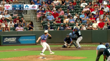 Frank Rodriguez singles on a ground ball to third baseman Billy Amick. Josue De Paula scores. Zyhir Hope to 3rd. Kole Myers to 2nd.