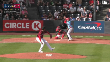Ethan Hedges homers (13) on a fly ball to left center field. Kelvin Hidalgo scores.