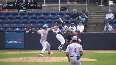 Vincent Perozo homers (4) on a fly ball to right field.