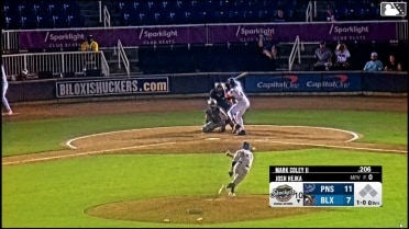 Mark Coley II homers (9) on a line drive to left field. Mike Boeve scores.