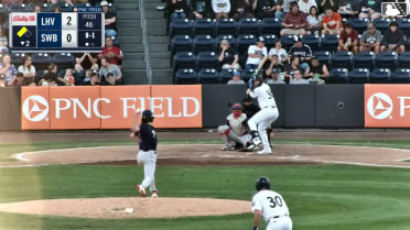 Tyler Hardman homers (13) on a fly ball to right field. Oswaldo Cabrera scores. Max Schuemann scores.