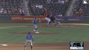 Cole Carrigg strikes out swinging.