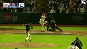 Ryan Ward triples (1) on a line drive to left fielder Victor Labrada. Ryan Fitzgerald scores. Zach Ehrhard scores.