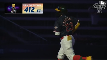 Shea Langeliers swats a two-run homer during a rehab