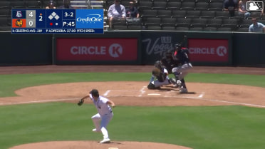 Gilberto Celestino homers (2) on a fly ball to left field.