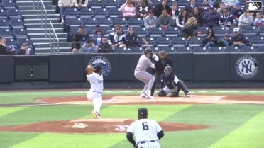 Devin Fitz-Gerald homers (1) on a fly ball to right field.