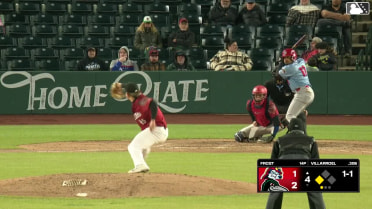 Miguel Villarroel singles on a ground ball to right fielder Jose Meza. Cade McGee scores.