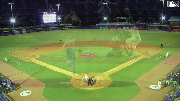 Ryan Cooney homers (1) on a fly ball to left center field.
