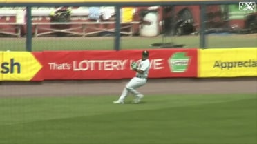 Jasson Domínguez makes a nice backhanded grab