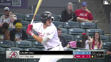 Caleb Cali homers (2) on a line drive to left center field.