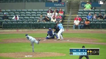 Caleb Cali singles on a line drive to left fielder Josue De Paula. Hunter Fitz-Gerald scores. Lazaro Montes to 2nd.