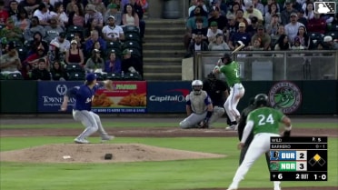 José Barrero homers (11) on a fly ball to center field. Ryan Noda scores.