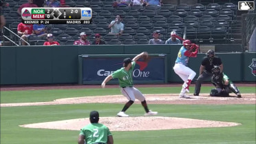 Bligh Madris homers (1) on a fly ball to right center field.