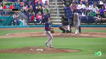 Lucas Gordon collects his ninth strikeout