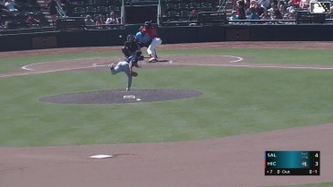 Paulino Santana hits a home run (1).