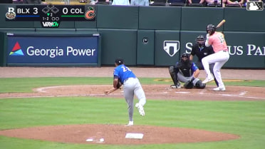 Jordan Groshans homers (3) on a fly ball to left center field.