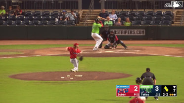 Rowdy Tellez homers (4) on a fly ball to right center field. Jim Jarvis scores. Sean Murphy scores.