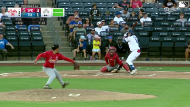 Jake Gelof homers (17) on a fly ball to left field.