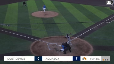 Ryan Nicholson homers (4) on a fly ball to right center field. Jake Munroe scores. Juan Flores scores.