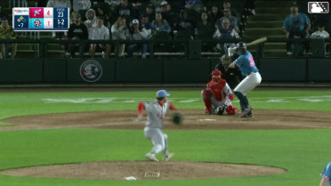 DJ Gladney out on a sacrifice fly to left fielder Austin Murr. Coby Morales scores.