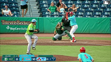Alirio Ferrebus singles on a ground ball to left fielder Bernard Moon. Robert Phelps scores. John Spikerman to 3rd. Griffin Burkholder to 2nd.