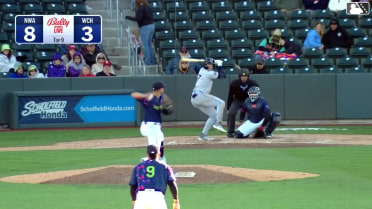 Brett Squires doubles (2) on a line drive to left fielder Hendry Mendez. Sam Kulasingam scores.