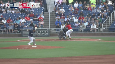 Miguel Bleis singles on a ground ball to right fielder DJ Gladney. Ronald Rosario scores.
