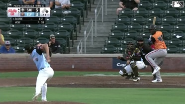 Osleivis Basabe strikes out swinging, catcher Luis Campusano. Will Brennan out at 2nd.