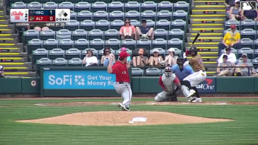 Jesus Castillo triples (1) on a line drive to right fielder Sam Petersen. Omar Alfonzo scores.