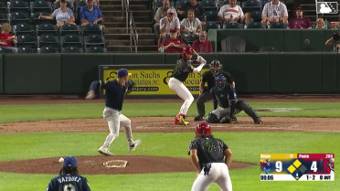 Tai Peete doubles (1) on a sharp ground ball to right fielder Spencer Nivens, deflected by first baseman Connor Scott. Ryan Campos scores. Dakota Harris scores.