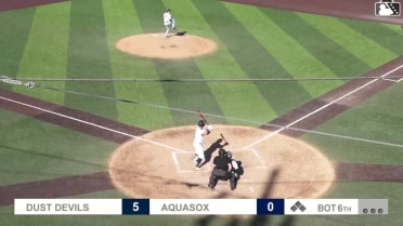 Austin St. Laurent homers (3) on a fly ball to center field.