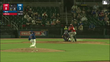 Noelvi Marte homers (1) on a fly ball to center field.