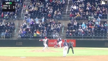 Juan Flores singles on a soft line drive to left fielder J.R. Freethy. Anthony Scull scores. Capri Ortiz scores. Kevin Bruggeman to 3rd. Juan Flores to 2nd.