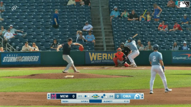 Luca Tresh out on a sacrifice fly to center fielder Joshua Báez. Josh Rojas scores.