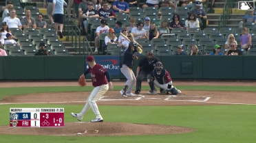 Kai Murphy homers (1) on a line drive to right center field.