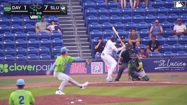 Yohairo Cuevas homers (2) on a fly ball to right field.