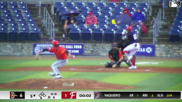 Cristhian Vaquero homers (1) on a fly ball to left field.