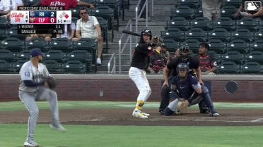 Will Wagner doubles (11) on a line drive to right fielder Trevor Hauver. Ethan Salas scores.