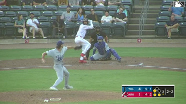 Charlie Pagliarini singles on a line drive to left fielder Josue De Paula. Bill Knight scores.
