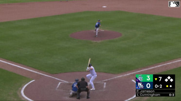 Carter Cunningham homers (8) on a fly ball to right center field.
