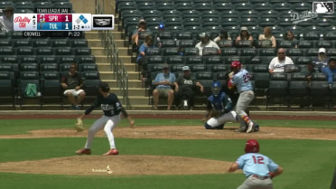 Jesús Báez grounds into a double play, third baseman Jake Gelof to second baseman Reyli Mariano to first baseman Kyle Nevin. Won-Bin Cho out at 2nd. Jesús Báez out at 1st.