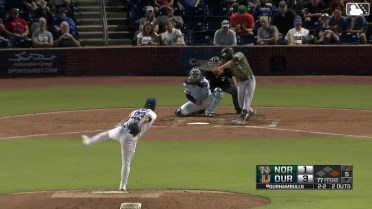 Ian Seymour's seventh strikeout of the game