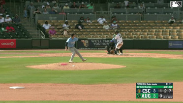 Luis Guanipa homers (7) on a fly ball to left field.
